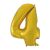 Arany 4-es szám fólia lufi, 92cm, Party Dekoráció
