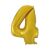 Gold Matt arany 4-es szám fólia lufi 92cm 50300575