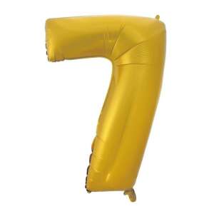 Arany 7-es szám fólia lufi, 92 cm - Mattel
