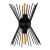 Kirpi black 2 wall lamp 47739397
