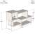 Technical drawing of Afro white-walnut wall shelf 90 x 51 x 20 cm, showing dimensions and design