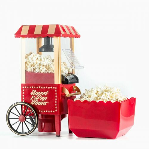Sweet & Pop Times Retro Popcorn Gép fehér háttérrel