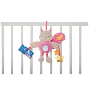 Chicco Glowing Squirrel Plush Toy attached to crib - Toy