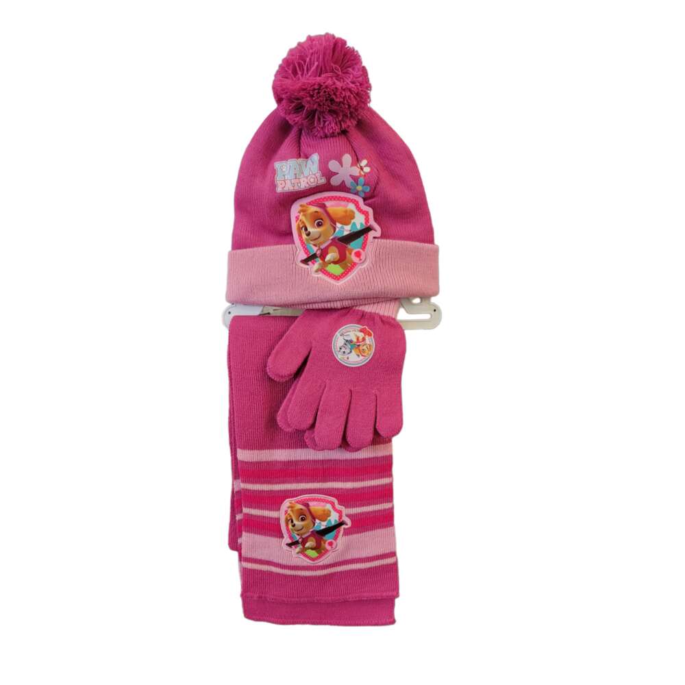 Mancs őrjárat Skye - Sapka, Sál, Kesztyű Szett - Kislányoknak