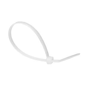 Biely káblový zväzok, 200 x 3,6 mm, samosvorný, 100 kusov - Sťahovacie pásky