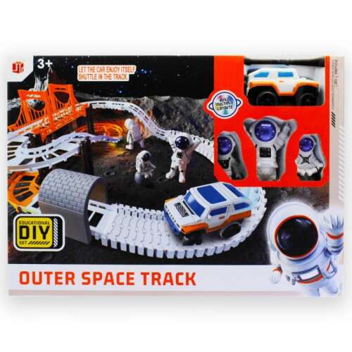 Űrhajós pálya szett autóval és űrhajósokkal