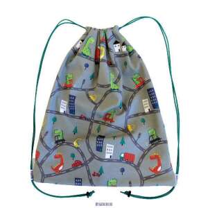 Dinoszaurusz mintás húzózsinóros hátizsák gyerekeknek, vízálló béléssel - Tornazsák