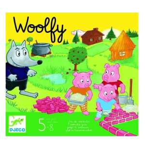 Дъска за игра Woolfy, Djeco, кооперативна игра за деца, три прасенца, вълк, строи къща - Настолна игра и Маса за джаги и аксесоари