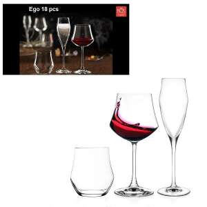 Pohár készlet kristály 18 részes EGO