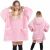 Damen-Deckenpulli, Kapuzenpulli, Übergröße, rosa 89038078