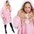 Damen-Deckenpulli, Kapuzenpulli, Übergröße, rosa 89038078