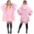 Damen-Deckenpulli, Kapuzenpulli, Übergröße, rosa 89038078
