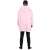 Rückansicht des Springos rosa übergroßen Kapuzen-Deckenpullovers für Herren