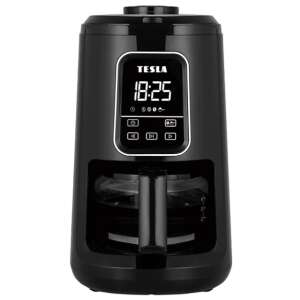 Cafetiera Tesla CoffeeMaster ES400 negru vedere frontală - Aparat de cafea cu filtru
