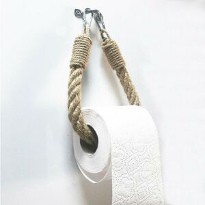 Kenderköteles wall-mounted toilet paper holder with toilet paper roll - Toilet Paper Holder & Stand