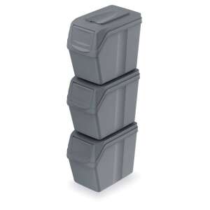 Sortibox set 3x20l - kő szürke 47891971 Kerti tárolók
