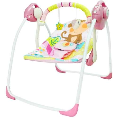 Hordozható Baba Hinta És Pihenőszék - 0-9 kg, rózsaszín