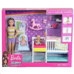 Mattel Barbie: Bébiszitter szett kiegészítőkkel és babával (GFL38) 47916731 
