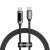 Baseus USB-C - USB-C kábel, 1 méter, fekete, fonott, teljesítménymérővel