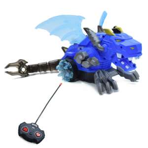 Távirányítós, füstokádó robot sárkány - világít, zenél, füst effekttel / kék 71514780 Interaktív gyerek játékok - Robot