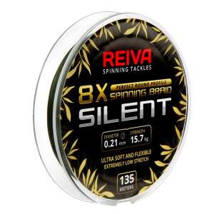 Reiva Silent 8x Fonott Zsinór, 135m, 0.21mm, Mohapzöld - Fonott zsinór