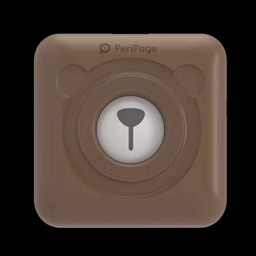 PeriPage Mini A6 tragbarer Thermo-Drucker, braun, Vorderansicht