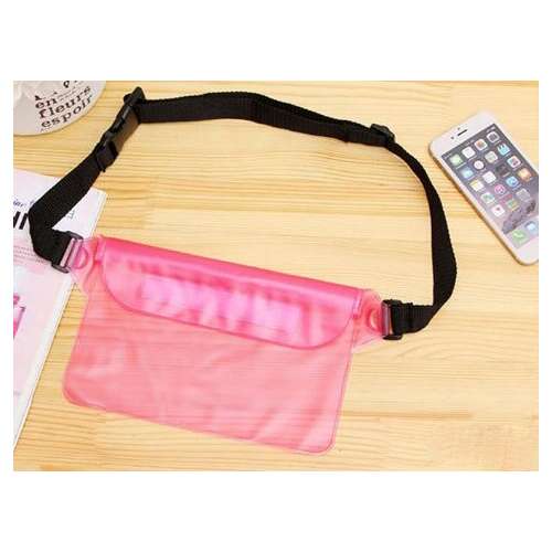 Rózsaszín vízálló övtáska telefonhoz és egyéb apró dolgokhoz