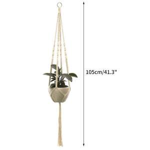 Macrame plant hanger, 41.3 inches long, made of cotton rope, perfect for hanging plants in your home - Flower pot