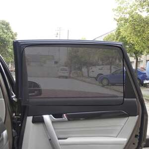 Universal car window sunshade, magnetic, black mesh, rear window, UV protection - Car Sunshade