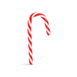 Karácsonyi dekor red and white candy cane ornament on white background - Nonbrand Christmas Decoration
