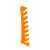 Orange plastic tool holder for wall mounted tool organizer
