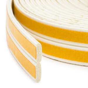 White self-adhesive door and window seal, 9mm wide, I-profile - Water, Gas & Heating Installation