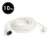 White extension cord with CEE 7/7 plug and CEE 7/4 socket