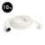 White extension cord with CEE 7/7 plug and CEE 7/4 socket