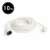 White extension cord with CEE 7/7 plug and CEE 7/4 socket