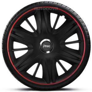 14 inch black wheel cover with red trim, J-Tec brand - Hubcap