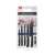 Family kitchen knife set with 7 pieces, a cutting board and a sharpener
