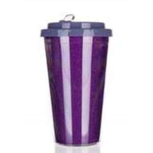 Lila színű, csillámos, duplafalú termosz fedővel, 500 ml űrtartalommal - Banquet