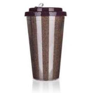 Barna, duplafalú termosz csillogással, 500 ml, GLITTERS márka - Banquet