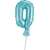 Light Blue Foil Balloon Number 0, 13cm, Gban