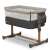 Lionelo Leonie 3-in-1 baby crib in grey, front view