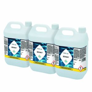 DEWAN-7 3x5 liter aktív oxigénes medencevíz kezelés, klórmentes fertőtlenítőszer algaölővel - Algaölő