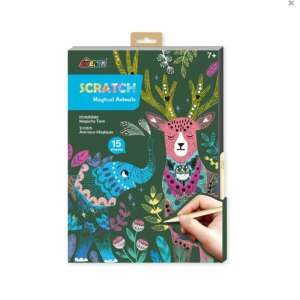 Avenir Varázslatos Állatok Kaparós Kép Könyv - A4