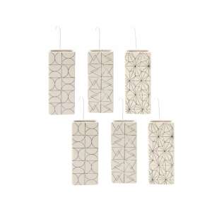 Kerámia légnedvesitő 6 darabos szett - fehér mintás