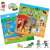 Galt Reusable Sticker Book Sports, scene with horse riding activities, kids riding horses, jumping over fences, grooming horses