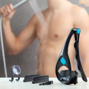 BakBlade Razor hát és testborotva, extra pengékkel, tisztító kefével és tapadókoronggal a falra akasztáshoz - Razor