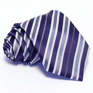 Lila és ezüstszínű csíkos nyakkendő, J. Waller's - J. Waller's