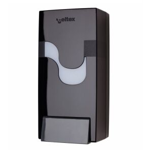 Celtex Megamini черен дозатор за сапун, дозатор за многократно пълнене от ABS пластмаса - Celtex