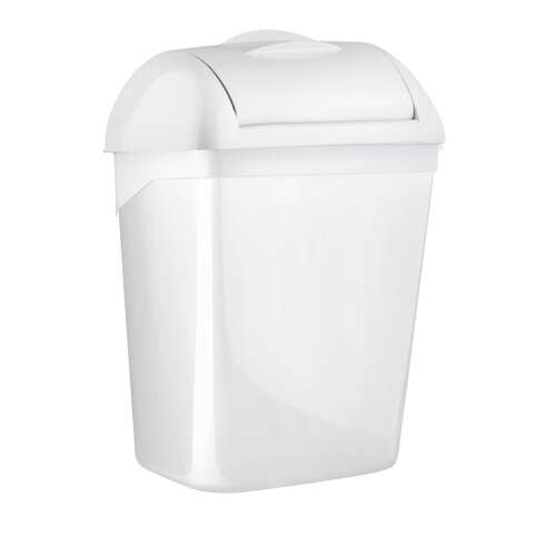 Kosz na śmieci ścienny biały Mar Plast, pojemnik na worek intymny 8 litrów 48031635