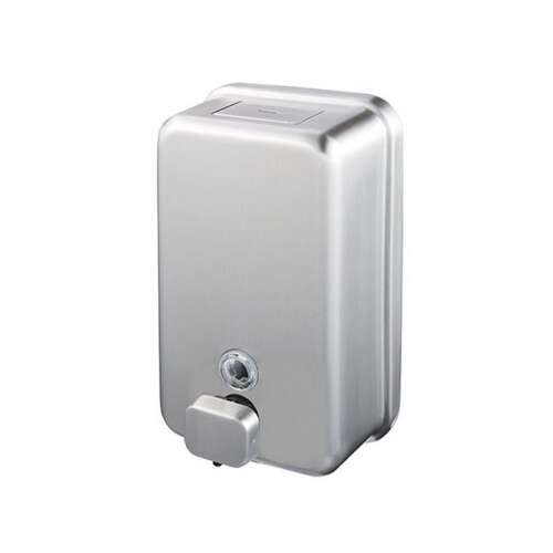 Nerezový dávkovač tekutého mydla matný, s plastovou nádobkou, 1100 ml